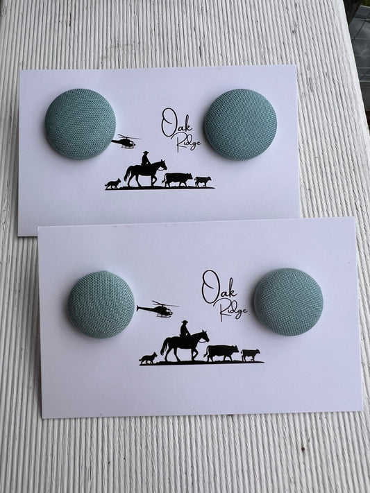 Pale Turquoise - Fabric Button