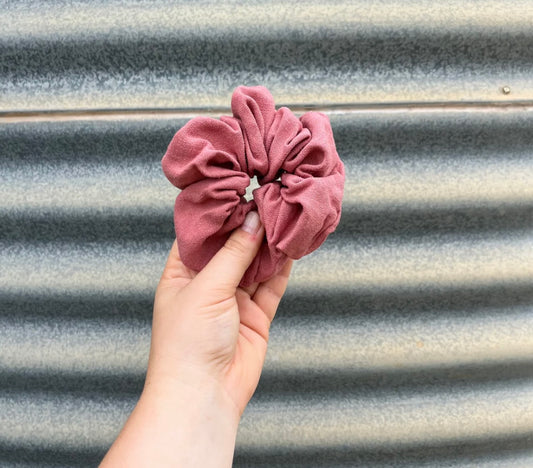 Dusty Pink Linen - Scrunchie