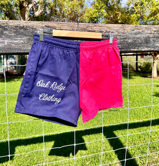 Muck Up Pink & Navy Rugby Shorts